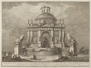 Ein dem Frieden gewidmeter Tempel, für das "Chinea"-Fest