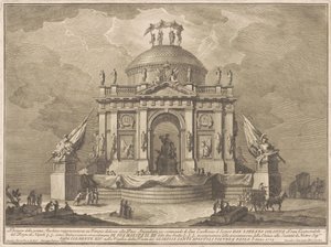 Die Prima Macchina für die Chinea von 1773: Der Tempel des Friedens