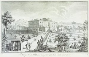 Villa Palmieri in Fiesole, Blick auf die Villen und Umgebung in der Toskana, Italien von Giuseppe Zocchi