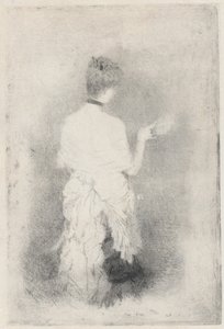 Elegante junge Frau von hinten gesehen von Giuseppe de Nittis