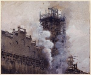 Der Bau des Trocadéro im Jahr 1876 von Giuseppe de Nittis