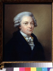 Porträt des Komponisten Wolfgang Amadeus Mozart (1756-1791)