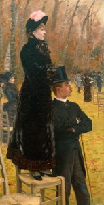 Bei den Rennen in Auteuil von Giuseppe or Joseph de Nittis
