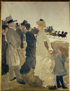 Skizze für die Pferderennen