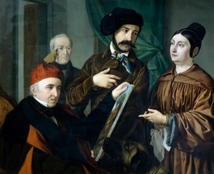 Im Atelier des Malers von Giustiniano degli Avancini (1807-1843) von Giustiniano Degli Avancini