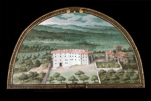 Ansicht der Villa La Magia bei Pistoia, Italien von Giusto Utens