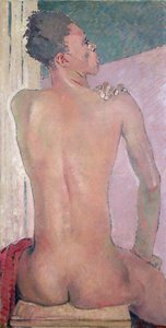 Rückansicht eines schwarzen Sitzenden, 1937 von Glyn Warren Philpot