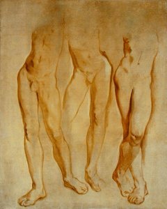 Drei Studien eines männlichen Aktes von Glyn Warren Philpot