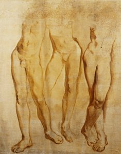 Drei Studien eines stehenden männlichen Aktes von Glyn Warren Philpot