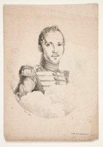 Unbekannt (Brustporträt eines Soldaten) von Godefroy Engelmann