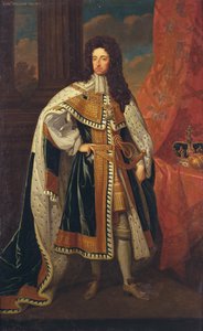 König Wilhelm in Staatsroben, ca. 1690 von Godfrey (after) Kneller
