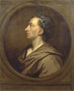 Alexander Pope (1688-1744) Profil, mit Efeu gekrönt