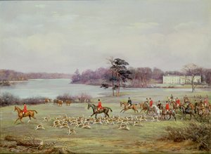 Die South Cheshire Hunt im Combermere Park, 1904