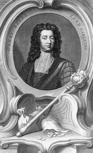 Henry Boyle, Lord Carleton, graviert von Jacobus Houbraken, 1740 von Godfrey Kneller