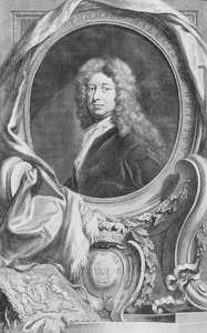 Porträt von Thomas Marquis of Wharton (1648-1715), graviert von Jacob Houbraken, veröffentlicht von P. Knanton, 1744