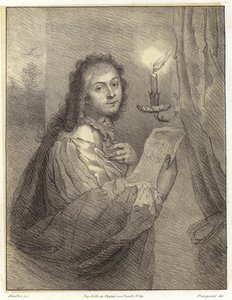 Frau mit Kerze von Godfried after Schalken or Schalcken