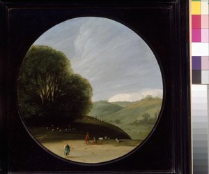 Landschaft mit pastoralen Figuren
