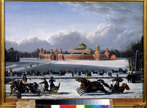 Schlittenrennen im Petrowski-Park in Moskau