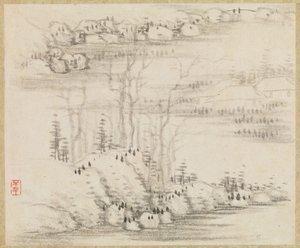 Landschaften und Bäume von Gong Xian