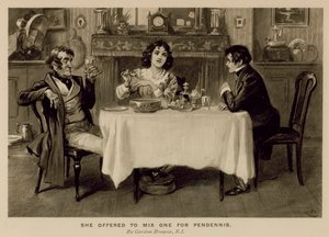 Illustration für Die Geschichte von Pendennis von Thackeray von Gordon Frederick (after) Browne