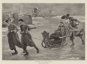 Meine Dame nach Hause schleppen (Lithografie) von Gordon Frederick (after) Browne