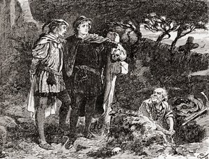 Szene aus William Shakespeares Stück Hamlet, Akt V, Szene 1, Hamlet: Ich kenne ihn, Horatio, ein Mann von unendlichem Witz, von ausgezeichneter Fantasie, aus Die Werke von William Shakespeare, veröffentlicht 1896
