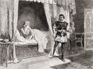 Eine Szene aus William Shakespeares Stück Othello, Akt V, Szene 2, Desdemona: Redest du vom Töten? Othello: Ja, das tue ich
