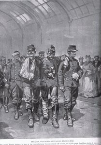 Verwundete Belgier kehren aus Lüttich zurück, aus 