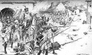 Kolonne um Kolonne drang ins Dorf ein, nur um zurückgeworfen zu werden, 1896