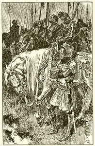 Engländer warten auf den Morgen der Schlacht von Azincourt
