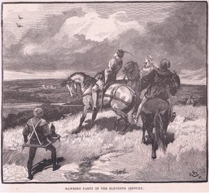 Falkenjagd im elften Jahrhundert von Gordon Frederick Browne