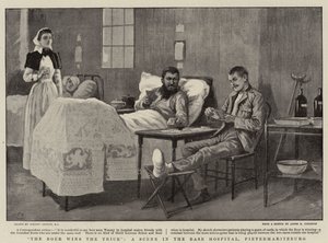 Der Bure gewinnt den Trick, eine Szene im Basis-Krankenhaus, Pietermaritzburg von Gordon Frederick Browne