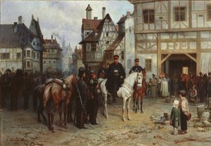 General Blücher mit den Kosaken in Bautzen, 1885