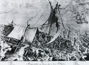 Schiffswrack der Fregatte Medusa (2. Juli) von Gottfried or Godefroy Engelmann
