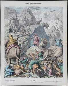Hannibal überquert die Alpen aus Münchener Bilderbogen von Gottlob Heinrich Leutemann