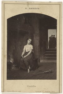 Fotoreproduktion eines Gemäldes von Aschenputtel von Eugène Joseph Lejeune von Goupil and Cie.