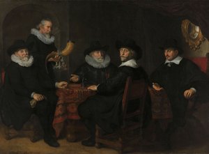 Porträt der Gouverneure der Kloveniersdoelen von Govaert Flinck