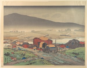 Regen bei Yabakei von Goyo Hashiguchi