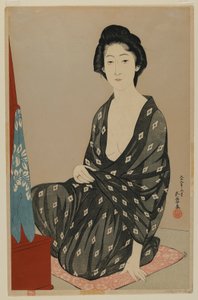 Frau im Sommerkleid, Taisho-Ära, Juni 1920 von Goyo Hashiguchi