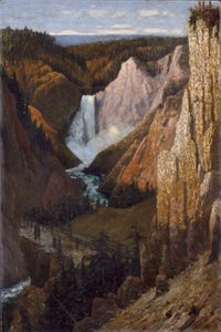 Blick auf die unteren Wasserfälle, Grand Canyon des Yellowstone von Grafton Tyler Brown