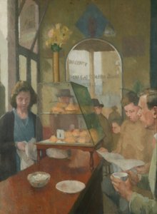 Das Café (Cafe Conte, London) 1937-38 von Graham Bell