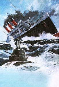 Liner und U-Boot
