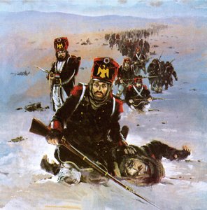 Der französische Rückzug aus Moskau im Jahr 1812