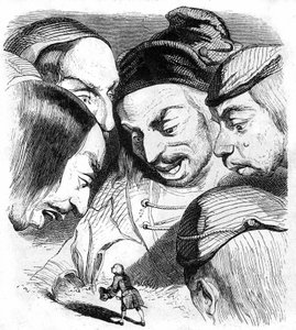 Illustration zu Gullivers Reisen von Jonathan Swift von Grandville (1803 47)