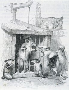 Gefangene Maus umgeben von ihrer zerrissenen Familie - von Grandville von Grandville