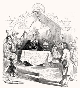 Gulliver vor dem König von Laputa von Grandville