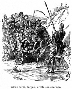 Illustration der Abenteuer von Don Quijote, geschrieben von Cervantes von Grandville (1803 47)