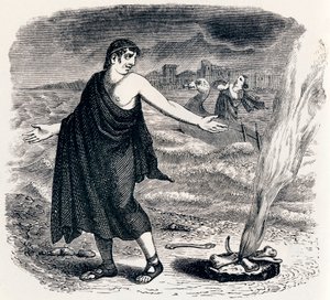 Jupiter und der Passagier - Fabeln von La Fontaine von Grandville