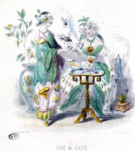 Tee und Kaffee - Allegorie von Grandville von Grandville