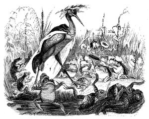 Die Frösche bitten den König, Illustration aus 